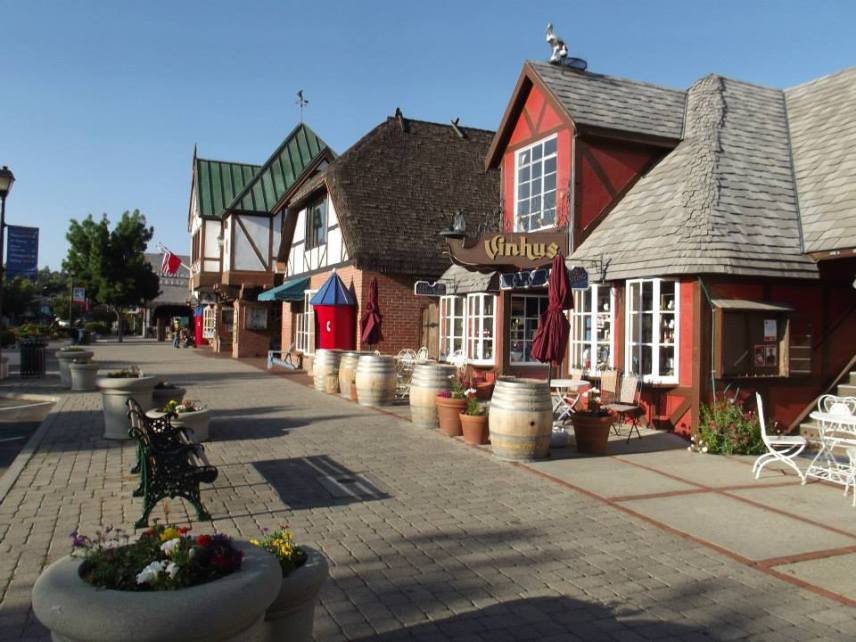 The nearby town of Solvang, CA